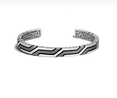 $850 John Hardy Sterling Silver Classic Chain 8MM Cuff Bracelet - New Foto 1 de 4