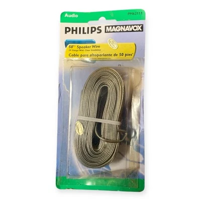 Altavoz calibre 24 Philips Magnavox cable de audio 50' de colección pm62111 configuración de música para automóvil Foto 1 de 4