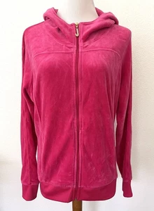 Vintage Y2K Juicy Couture Velour Zip Up Hoodie Tracksuit, Barbie Pink, Large - Picture 1 of 10