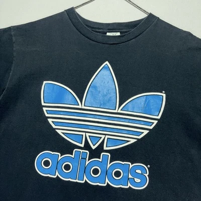 Camisa Adidas Trifolio Años 80 De Colección - Azul Marino Oscuro - ENORME Gráfico - Para Hombre MEDIANA Foto 1 de 4
