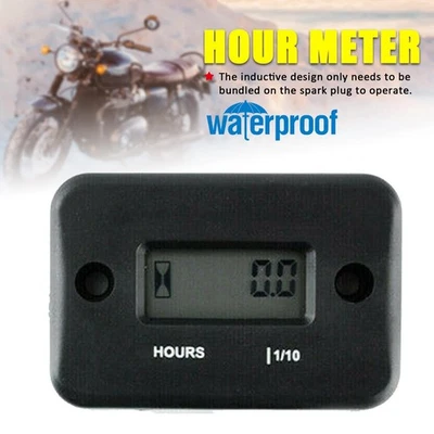 Small Digital Hour Meter For Lawn Mower Generator Motorcycle ATV WaterproofCK - Image 1 of 4