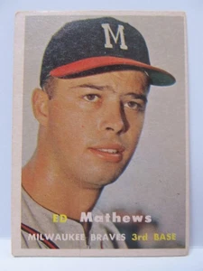 ED MATHEWS # 250 1957 TOPPS BASEBALL KARTE - Bild 1 von 1