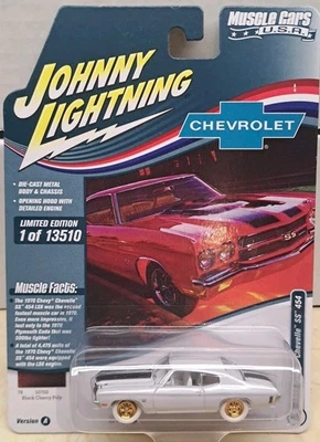 Johnny Lightning Muscle Cars 1970 Chevy Chevelle SS 454 Chase White Lightning #5 Foto 1 de 4