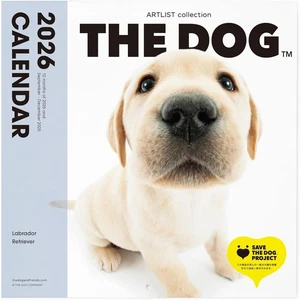 2026 Wall Calendar THE DOG Labrador Retriever Dog ART Collection from Japan - Picture 1 of 5