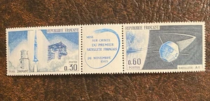 Frankreich 1965 - Erster französischer Erdsatellit - Zusammendruck - Diamant - postfrisch ** - Bild 1 von 1