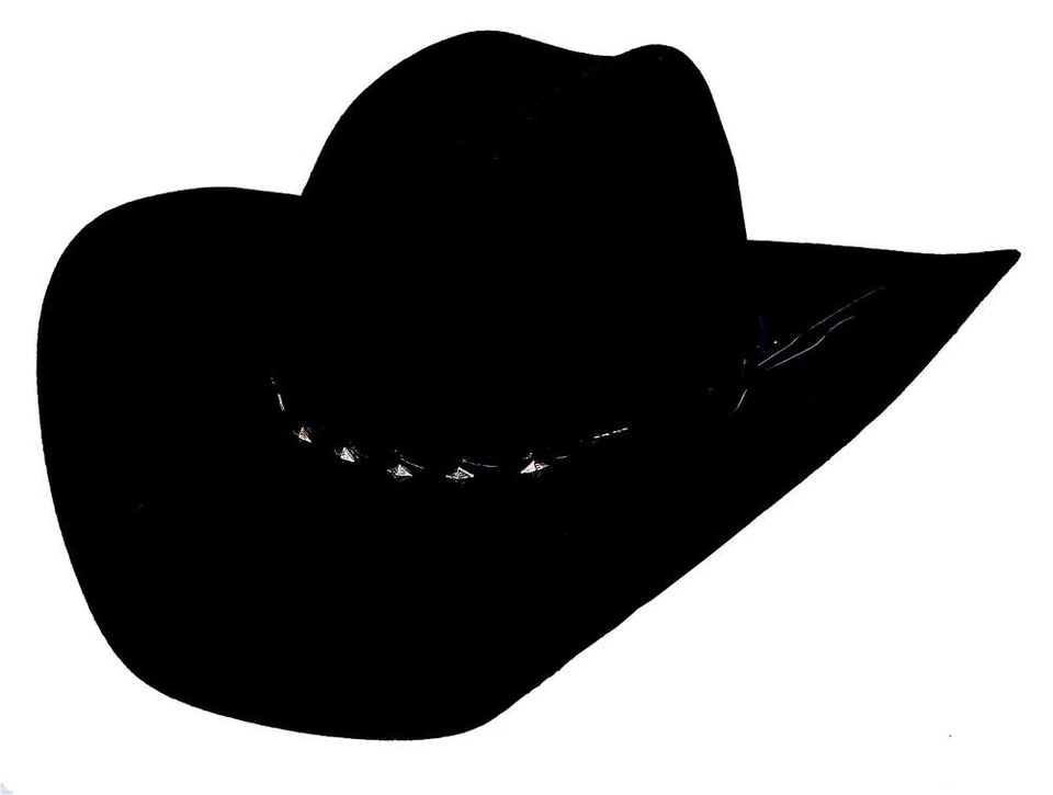 Bullhide Hats 0573Bl Rodeo Round-Up Collection True West 8X 7 Black Cowboy Hat - Image 1 of 2