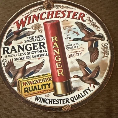Winchester “Ranger” Smokeless Shot Shell Metal Tin 7.9”x7.9” - Image 1 of 4