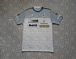 ● VINTAGE 1990'S MIKA HAKKINEN MERCEDES BENZ F1 SHIRT SIZE MEN'S ADULT L ● - Picture 1 of 16