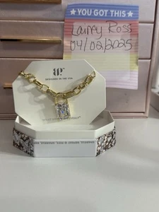 Bomb Party Necklace April 2025 Trend Maker Cubic Zirconia Gold Plating NK64708 - Picture 1 of 2