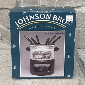 Johnson Bros Friendly Village Appt To Queen England Fondue Set Porcelain Vintage - Picture 1 of 4