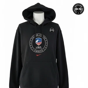 NIKE Team USA 🇺🇸 Fecht Schwarz Pullover Hoodie Herren Large 💯 BRANDNEU - Bild 1 von 1
