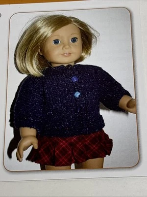 Kit's Cardigan 18" Doll Size Knitting Pattern Cards Pages - Image 1 of 3