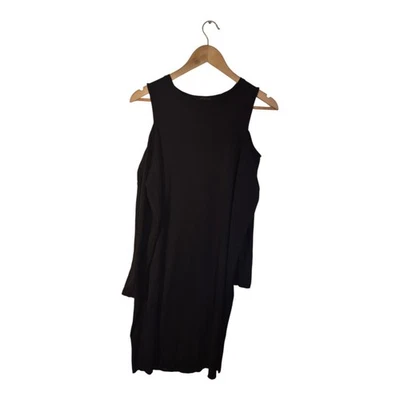 AllSaints Women's Dress Size Small Black Jersey Stretch Cold Shoulder  - Image 1 of 4