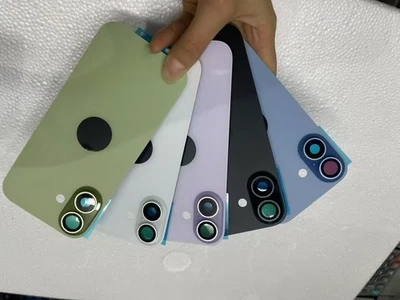 Cubierta trasera de repuesto de vidrio para iPhone 15 14 13 12 11 Pro Max XR XS 8 agujero grande Foto 1 de 4