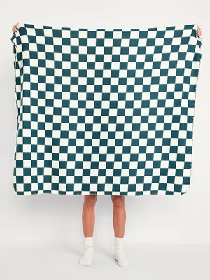 Old Navy Small Green Check Fleece Throw Blanket NWT - Image 1 of 4