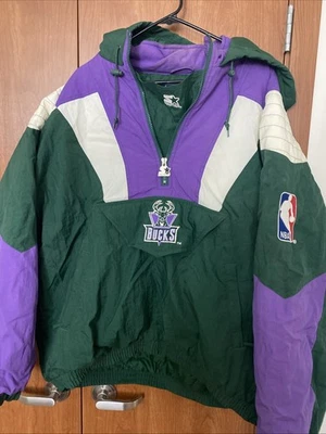 Винтажный пуловер 90-х Milwaukee Bucks куртка для начинающих размер молодежный XL - Изображение 1 из 4