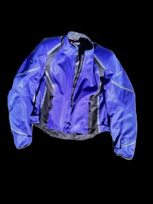 Firstgear Women's Large L Mesh Motorcycle Jacket W/ Liner Riding 1st Gear Blue - Image 1 of 4