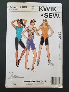 Kwik Sew Pattern 2180 XS-S-M-L Misses' Leotard & Shorts NEW/SEALED - Picture 1 of 2