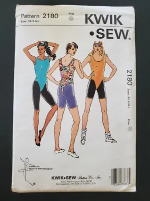 Kwik Sew Pattern 2180 XS-S-M-L Misses' Leotard & Shorts NEW/SEALED - Image 1 of 2