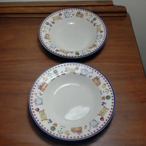 Winter's Garden Cambridge Potteries set di 2 zuppiere 8 1/4" - Foto 1 di 6