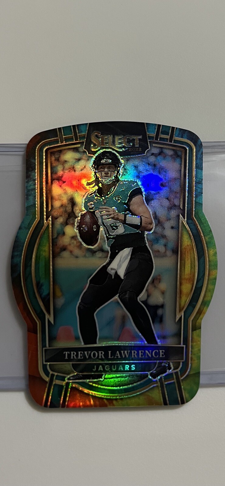 2022 Select Football Trevor Lawrence Club Level Die Cut Tie Dye Prizm /25 🔥