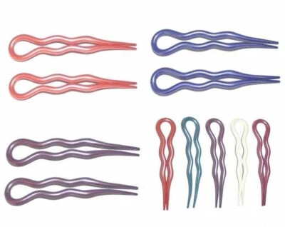 Pelo grande para mujer Bobby Pin Stick doble dos puntas moño Updo hecho en Francia Foto 1 de 2