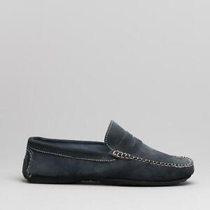 Catesby Shoemakers Mens Suede Leather Driving Shoes/Loafers/Moccs Navy Blue