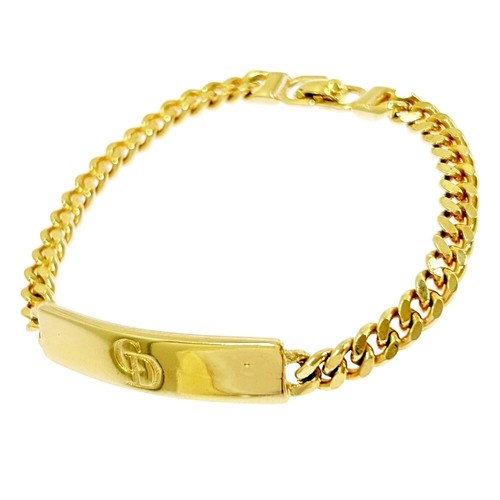 Bracciale donna Christian Dior placcato oro logo CD placcato 260945 braccialetto