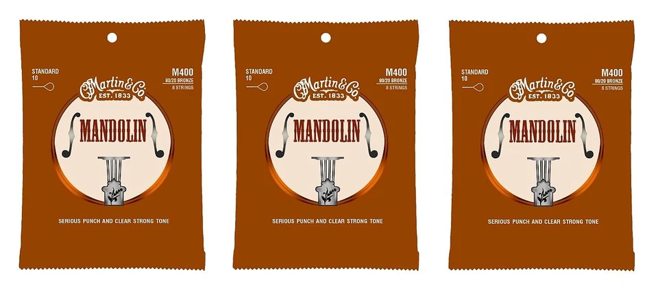 Martin M400 Mandolin Strings, Light (10-34) (3-Pack) - Image 1 of 1