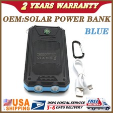 2000000mAh New Solar Power Bank BLUE Universal Battery Charger for Cell Phone