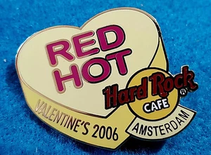 AMSTERDAM VALENTINE'S DAY CANDY HEART SERIES *RED HOT* 2006 Hard Rock Cafe PIN - Picture 1 of 1