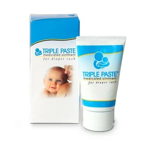 Triple Paste Diaper Rash Cream, Hypoallergenic Medicated Skin Ointment 2 oz. + - Picture 1 of 9
