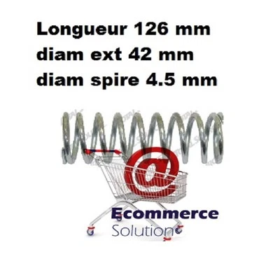 PRAMAC LIFTER RESSORT DE POMPE 126 mm DIAM EXT 42 mm DIAM SPIRE 4.5 mm TRANSPALETTE MANUEL