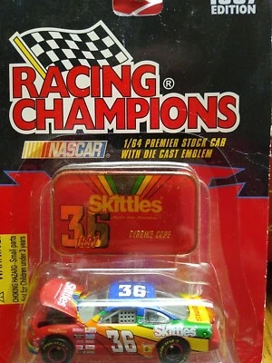 Racing Champions 1997 NASCAR #63 Derrick Cope Skittles Car  Premier Ed W/ Emblem - Image 1 of 4