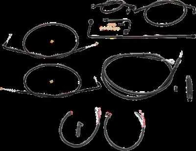 Kit de controles de manillar medianoche LA 15-17 pulgadas con ABS Heritage Softail Classic 96-06 Foto 1 de 3