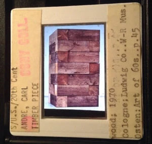 Carl Andre "Timber Piece" Minimalism Sculpture 35mm Art Slide - Picture 1 of 3