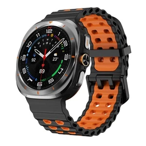 For Samsung Galaxy Watch Ultra 47mm Sport Silicone Rubber Adjustable Strap Band - Picture 1 of 71