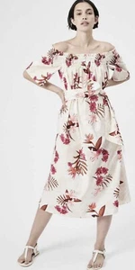 WITCHERY Size 4 Women’s Off The Shoulder Dress Floral Print New - Picture 1 of 5