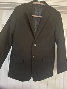 Izod Blazer Boys Size 14  Black Sport Coat 2 Button Suit Jacket  Lined - Picture 1 of 12