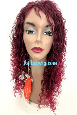 Peluca H Cici rizada de plástico duro humano vintage West Bay sepia uso exhibición caja abierta Foto 1 de 4