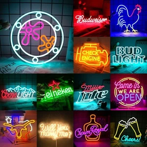 Animated Motion Ultra Bright Beer Neon Sign Home Wall Decor USB LED with ON/OFF - Picture 1 of 78