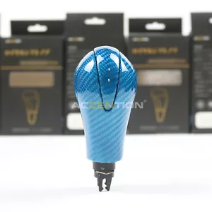 Real Blue Carbon Fiber Gear Shift Knob For Infiniti G37 G25 - Picture 1 of 9