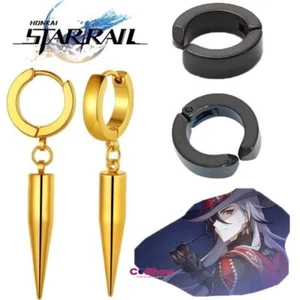 Game Honkai Star Rail Boothill Cosplay Ear Clip Bullet Pendant Metal Earings - Picture 1 of 4