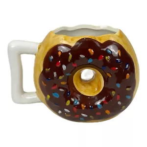 Frosted Donut Coffee Mug Cup Made by Big Mouth Inc mmm. Donuts Sprinkles 4.5" - Picture 1 of 8
