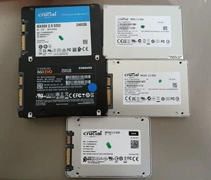 *LOT OF 7* Mixed Major Brands 240/250GB 2.5" SATA SSDs | See Description - Picture 1 of 1