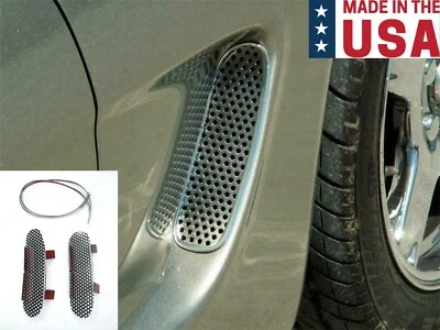 Polished Mesh Side Vent Grille Inserts for 1997-2004 Chevy C5 Corvette - Image 1 of 4