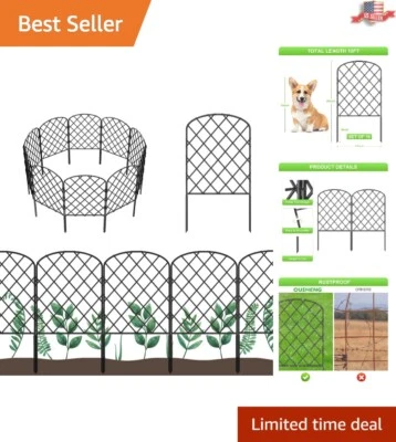 Cerca de jardín arqueada a prueba de herrumbre - Fácil instalación - Versátil - 10 pies L x 24 pulgadas H Foto 1 de 4