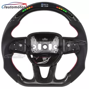 For Dodge Charger LED Carbon Fiber Steering Wheel Challenger SRT Durango 2015+ - Picture 1 of 9