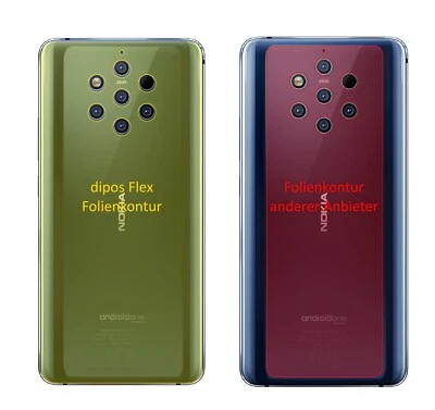 2x Screen Protector Nokia 9 PureView back Protective Film covers 100% dipos Flex - Image 1 of 4