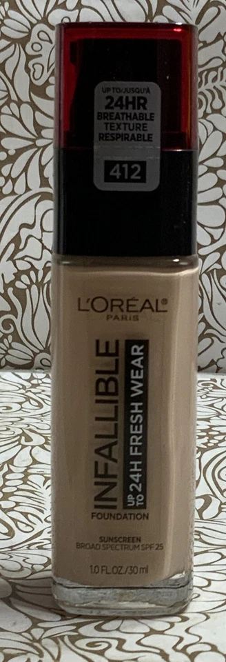 📀 Loreal Infallible Fresh Wear Foundation -412 Warm Ivory - Image 1 of 2